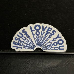 JESUS LOVES YOU QUOTE STICKER
